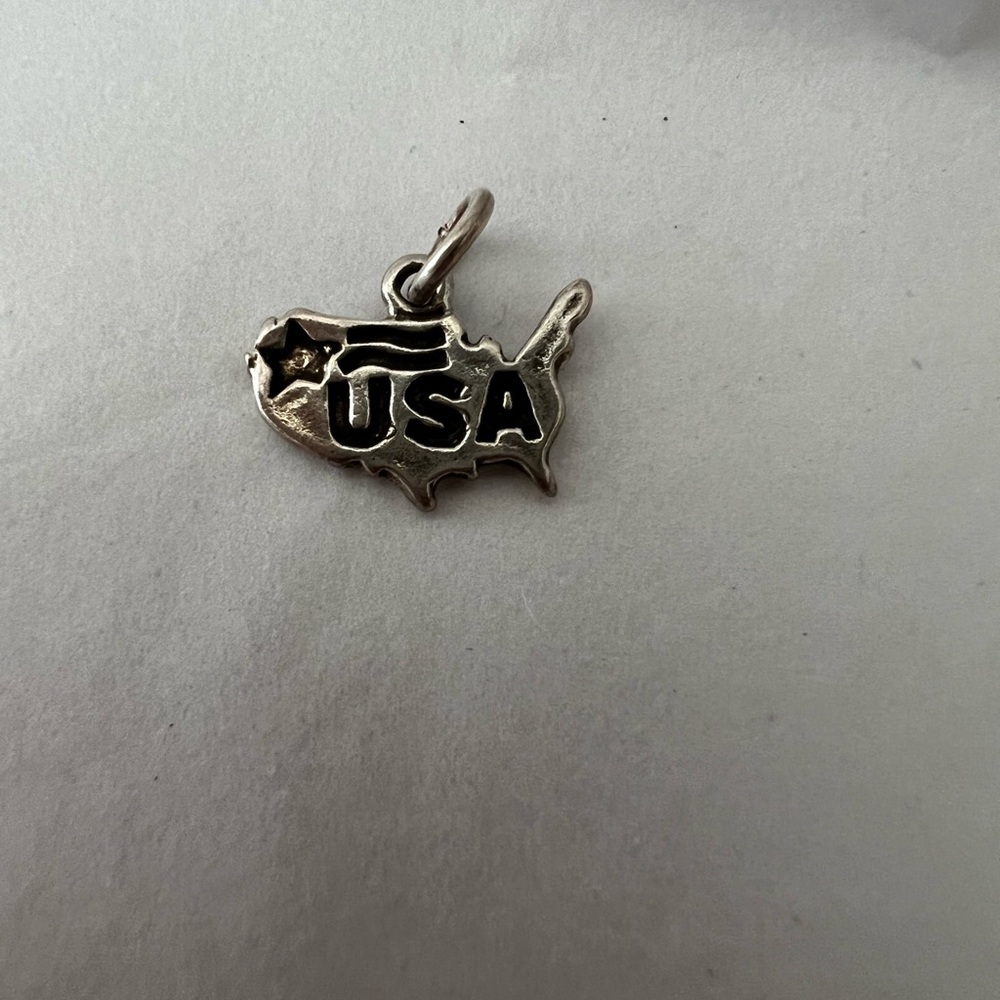 USA Sterling Silver Charm